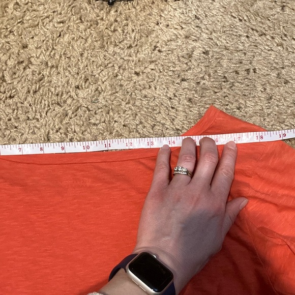 Motherhood Maternity Orange 3/4 Length Sleeve Relaxed Fit Shirt - Picture 8 of 11